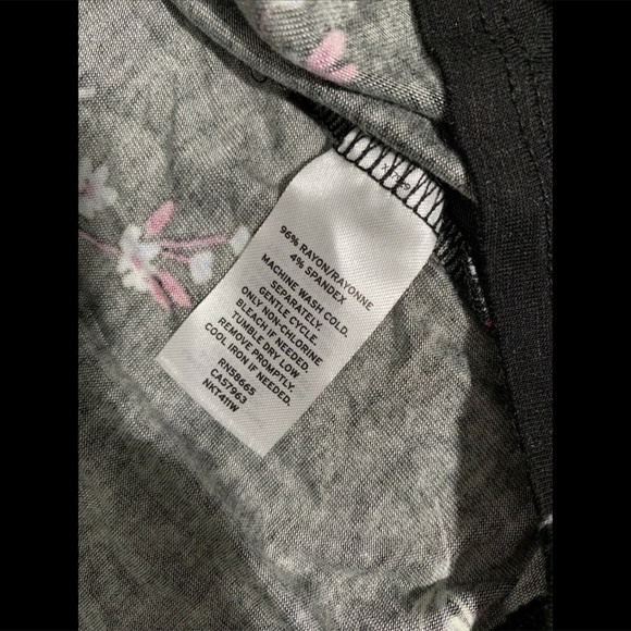 NWT 14th & Union Shirred Wrap‎ T-Shirt in Black/ Dream Day Blossom [SZ 2X ] - Picture 4 of 10